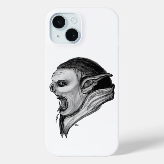 トロール白黒デザイン Case-Mate iPhoneケース (裏面)
