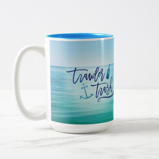 トロール船の屑- (これはラム酒はであるかもしれません) ツートーンマグカップ (左)