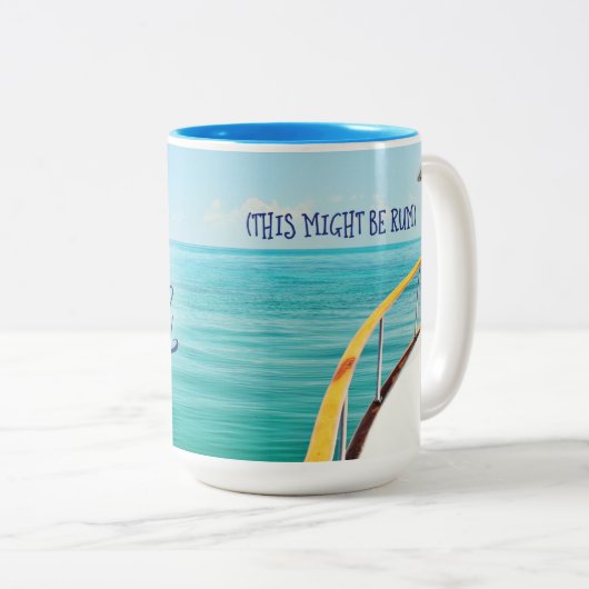 トロール船の屑- (これはラム酒はであるかもしれません) ツートーンマグカップ (正面右)