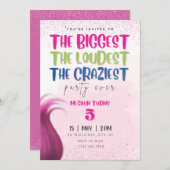 トロール誕生日パーティーへの招待 招待状 (正面/裏面)