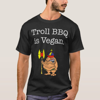 トロールBBQの黒いTシャツ Tシャツ