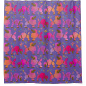 トワイライトで手入れされ準備ができている犬を表示 シャワーカーテン (正面)