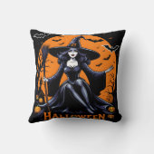 トワイライトに祝ある神秘的な魔女ハロウィーン クッション (裏面)