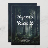 トワイライトのダークフォレスト スウィート16 招待状 (正面/裏面)