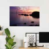 トワイライトのニューポート（ペル）橋 ポスター (ホームオフィス)