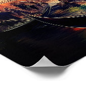 トワイライトのヴェネツィア：ゴンドラと空白熱［赤熱］光を放つ上 | ポスター (角)