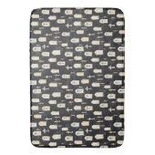 トワイライトの墓石、キャンドル&クロス バスマット (正面縦)