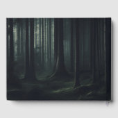 トワイライトの暗いムーディフォレスト結婚の木 ゲストブック (裏面)