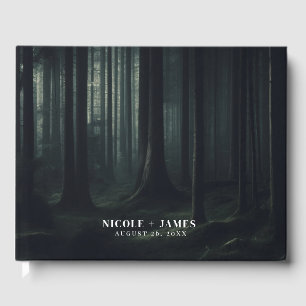 トワイライトの暗いムーディフォレスト結婚の木 ゲストブック