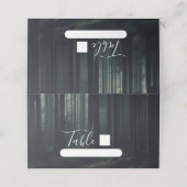 トワイライトの暗いムーディフォレスト結婚の木 プレイスカード (外部開封)