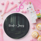 トワイライトの暗いムーディフォレスト結婚の木 ペーパープレート (パーティー)