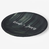 トワイライトの暗いムーディフォレスト結婚の木 ペーパープレート (アングル)