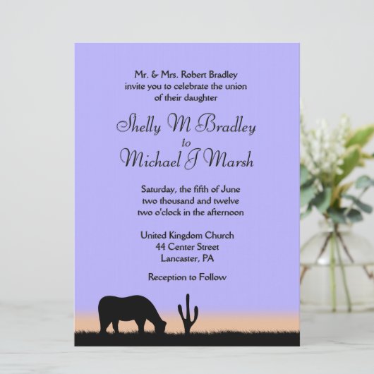 トワイライトウェスタン結婚式招待状 招待状 (スタンド正面)