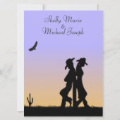 トワイライトウェスタン結婚式招待状 招待状 (裏面)