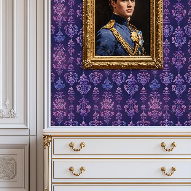 トワイライトエンチャントされたダマスクプリンセススコア 壁紙 (Twilight Enchanted Damask Princesscore Wallpaper)