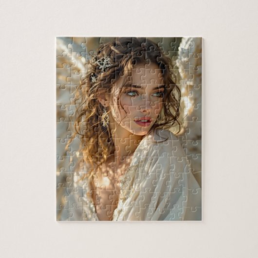 トワイライトガーディアン – 金箔付き翼の天使 ジグソーパズル (縦)