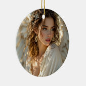 トワイライトガーディアン – 金箔付き翼の天使 セラミックオーナメント (右)