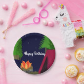 トワイライトキャンプサイト誕生日 ペーパープレート (パーティー)