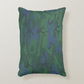 トワイライトグリーン迷彩柄装飾用クッション アクセントクッション (正面(垂直))
