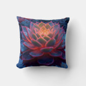 トワイライトグローパープル多肉性 – 反射美しい クッション (正面)