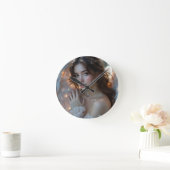 トワイライトセラフ白熱［赤熱］光を放つ – エンジェルオブ夕べライト ラウンド壁時計 (ホーム)