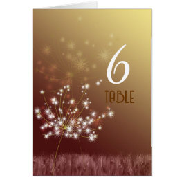 トワイライトダンデリオン秋の結婚式テーブル番号