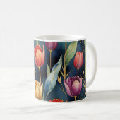 「トワイライトチューリップ」ボタニカルマグby DAKimage コーヒーマグカップ (正面右)