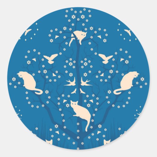 トワイライトトマキャッツ光沢ステッカー ラウンドシール (正面)