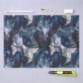 トワイライトネイビーブルー、ラベンダー、グレーアルコールインク 薄葉紙 (クラフト)