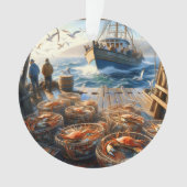 トワイライトハーベスト漁師がカニを集める オーナメント (正面)