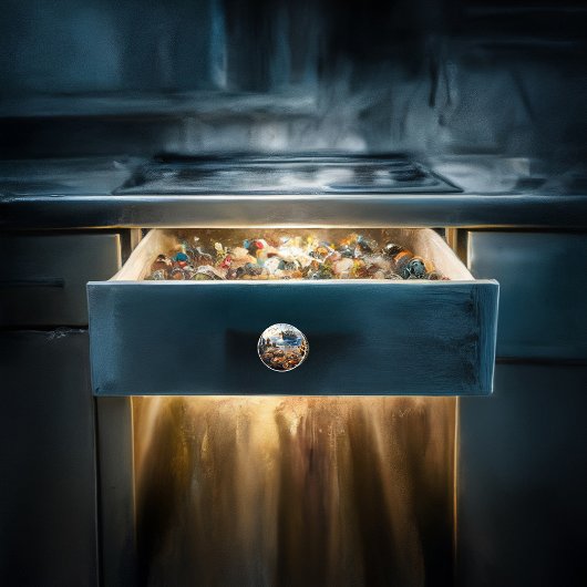 トワイライトハーベスト漁師がカニを集める セラミックノブ