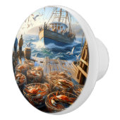 トワイライトハーベスト漁師がカニを集める セラミックノブ (右)