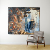 トワイライトハーベスト漁師がカニを集める タペストリー (インサイチュ(横))