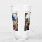 トワイライトハーベスト漁師がカニを集める タンブラーグラス (右)