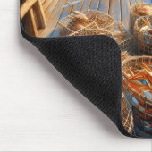 トワイライトハーベスト漁師がカニを集める マウスパッド (コーナー)