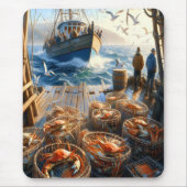 トワイライトハーベスト漁師がカニを集める マウスパッド (正面)