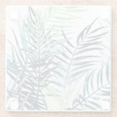 トワイライトパームズトロピカル葉 ガラスコースター (裏面)