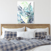トワイライトパームズトロピカル葉 キャンバスプリント (インサイチュ (寝室))