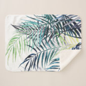 トワイライトパームズトロピカル葉 シェルパブランケット (正面(横))