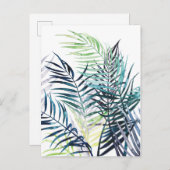 トワイライトパームズトロピカル葉 ポストカード (正面/裏面)