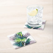 トワイライトパームズパームフロント スクエアペーパーコースター (インサイチュ)