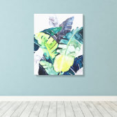 トワイライトパームズパーム葉ズ キャンバスプリント (インサイチュ (ウッドフロア))