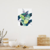 トワイライトパームズパーム葉ズ ポスター (キッチン)