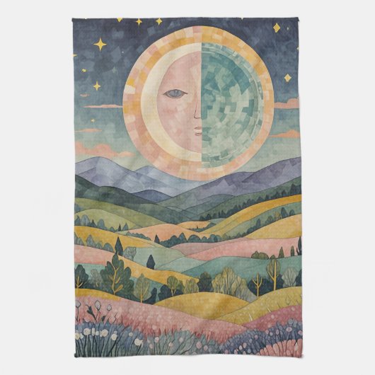 トワイライトヒルサイド キッチンタオル (縦)