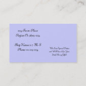 トワイライトフェアリーサークルダンス 名刺 (裏面)