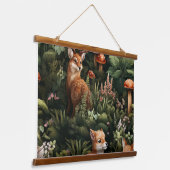 トワイライトフォレストフレンズボタニカル 吊り下げ型タペストリー (傾斜あり)