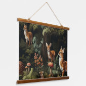 トワイライトフォレストフレンズボタニカル 吊り下げ型タペストリー (傾斜あり)
