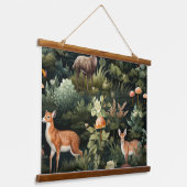トワイライトフォレストフレンズボタニカル 吊り下げ型タペストリー (傾斜あり)