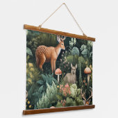 トワイライトフォレストフレンズボタニカル 吊り下げ型タペストリー (傾斜あり)
