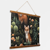 トワイライトフォレストフレンズボタニカル 吊り下げ型タペストリー (傾斜あり)